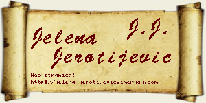 Jelena Jerotijević vizit kartica